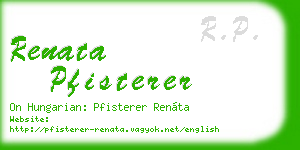 renata pfisterer business card
