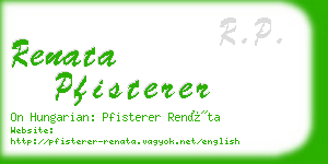 renata pfisterer business card